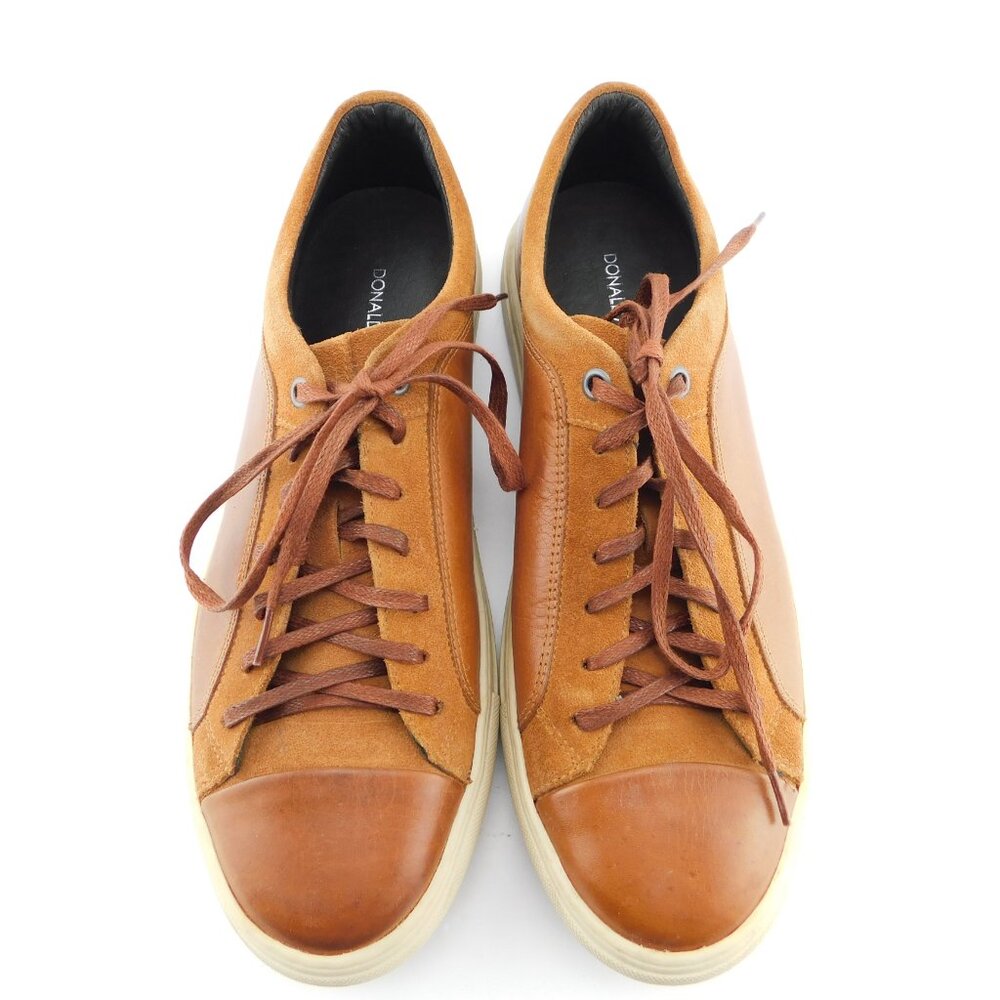 DONALD PLINER Brown Lace-up Leather Sneakers 9